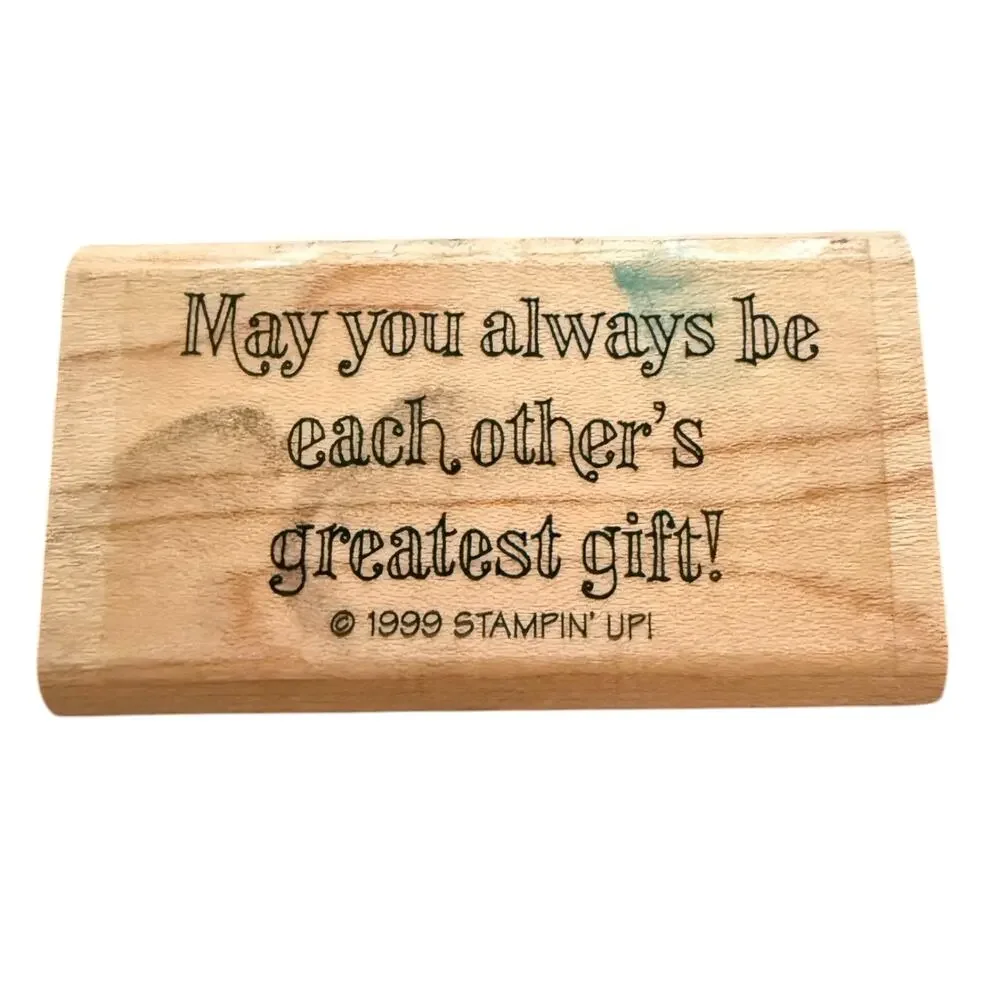 Stampin' Up! Vintage 1999 Greatest Gift Rubber Stamp